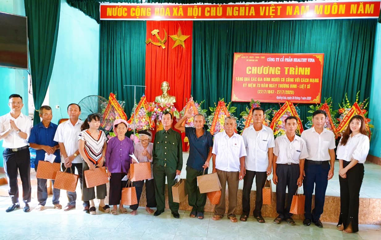 Công ty Cổ phần Healthy Vina dành 30 suất quà tổng giá trị 30 triệu đồng nhân ngày Thương binh Liệt sĩ 27/7